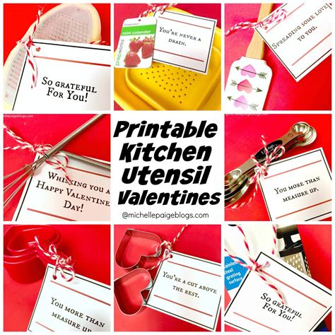 Categories pun of the day, xtags cabinets, construction, counterfeiting, crime, interior design, kitchen, money. michelle paige blogs: Printable Kitchen Utensil Pun Valentines