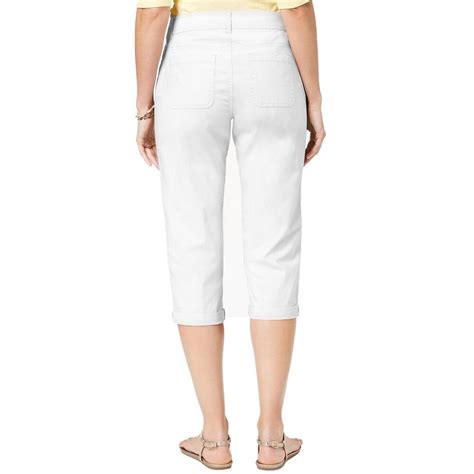 Style And Co Style And Company Womens White Capri Pants Size 6p