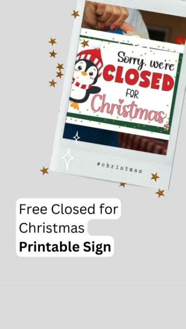 Free Closed For Christmas Printable Sign 3 Templates
