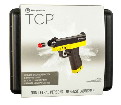 Pepperball 769030212 Tcp Launcher Consumer Kit Co2 68 Cal 6rd Yellow