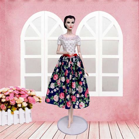 Buy Elegant Floral Skirt Dress Outfit Clothes For 30cm Barbie Girl Doll Accessories At