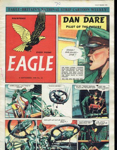 Eagle Uk Comic 8th September 1950 Vol 1 No 22 Dan Dare Tilleys Vintage