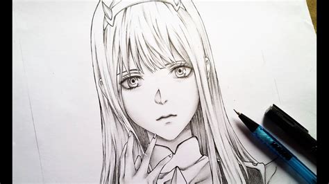 How To Draw Realistic Anime Girl Zero Two Step By Step