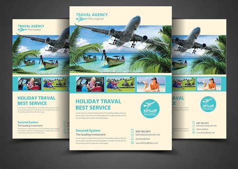 Travel Agency Corporate Flyer Free Brochure Template Tourism