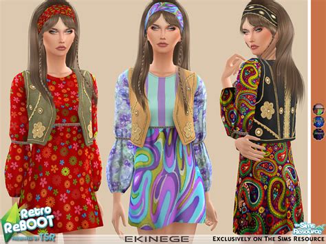 The Sims Resource Retro Reboot Hippie Dress