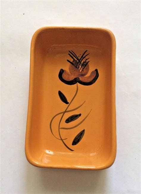Israeli Ceramics Pottery Karnat Small Serving Tray Signed Vintage Mid