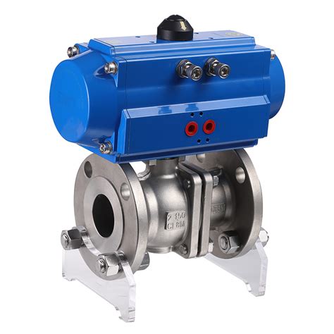 Pneumatic Actuated Stainless Steel Ball Valve Flange Rf Ansi 150 Sio