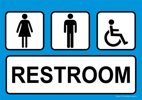 Restroom Printable Signs