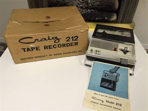 Vintage 1960 S Craig 212 Tape Recorder With Original Box Etsy Tape Recorder The Originals