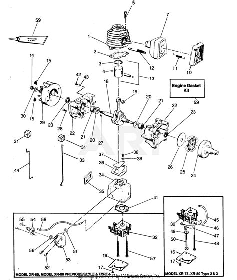Poulan Xr 85 Gas Trimmer Parts Diagram For Power Unit