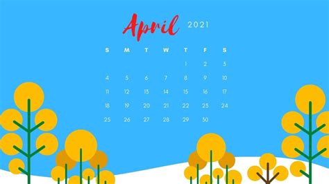 April 2021 Desktop Calendar Wallpaper Calendar Wallpaper Desktop