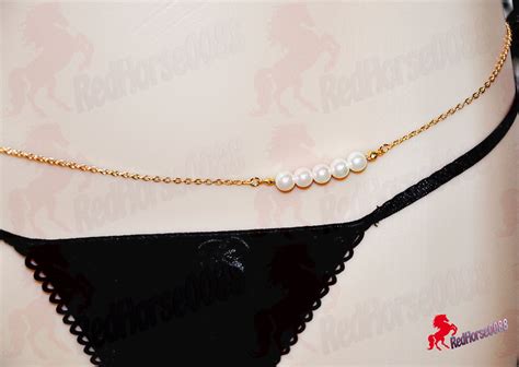 Gold Plated Bikini Pearl Waist Chain Sexy Belly Chain Women Accessory