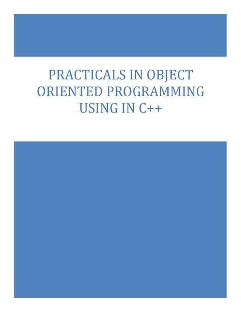 Solution Practicals In Object Oriented Programming Using C Studypool