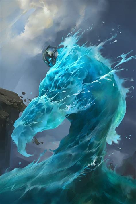 Water Elemental Guardian Of The Sea Fantasy Art Fantasy Creatures