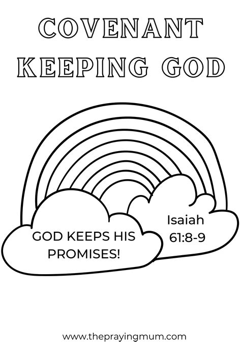 God Keeps His Promises Rainbow Coloring Page The Praying Mum