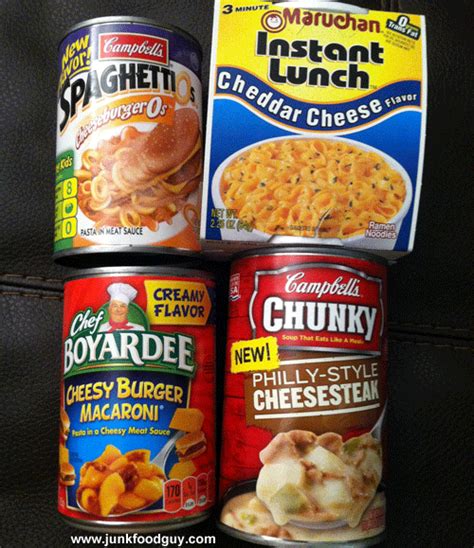 Her choice in cheese—a 50/50 blend of cheddar and muenster—is on the mild side, but it melts smoothly and would pair well with any of her three variations. Review (x4): Campbell's CheeseburgerOs, Chef Boyardee ...