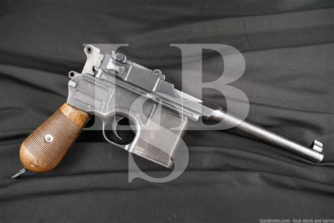 Rfv Marked Mauser C96 C 96 Broomhandle 30763mm Semi Automatic Pistol
