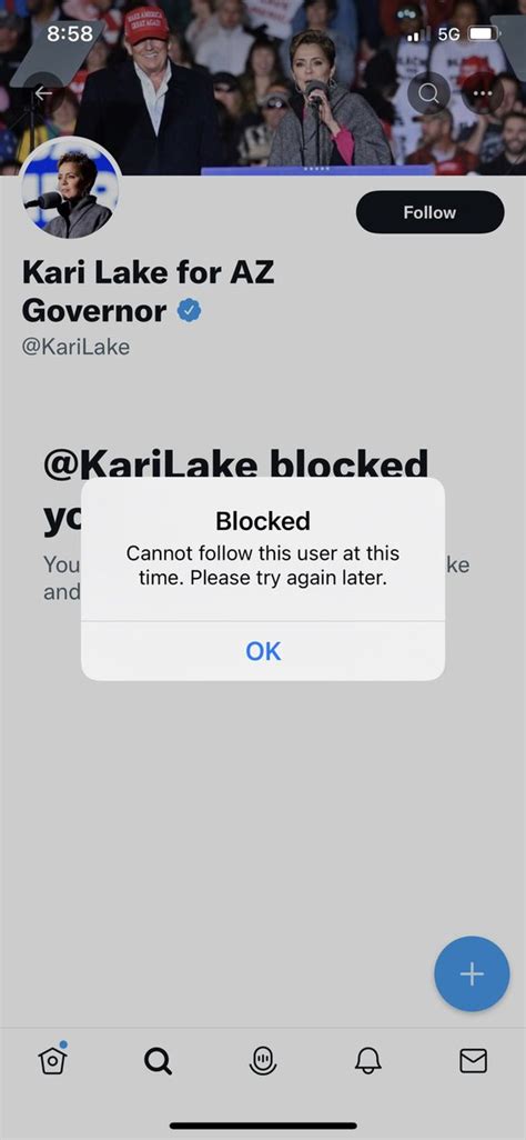 Blocked By Kari Lake Support Group S On Twitter Rt Rmaehling Canceling People When They