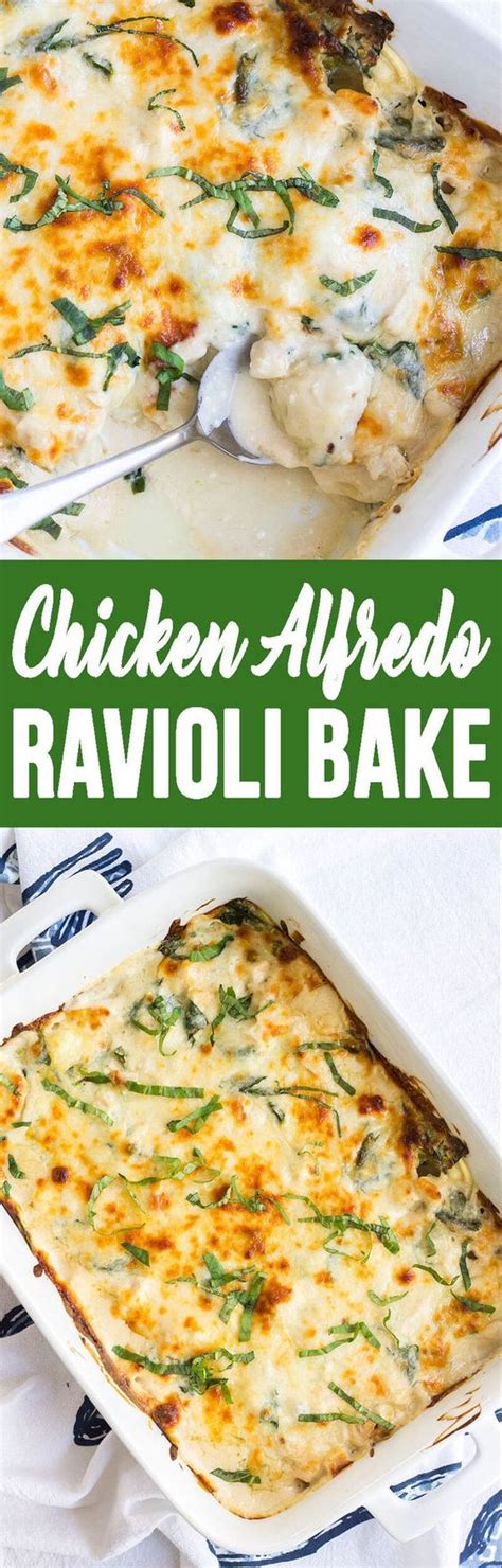 Cheesy Chicken Alfredo Ravioli Casserole Easy Peasy Meals Recipe