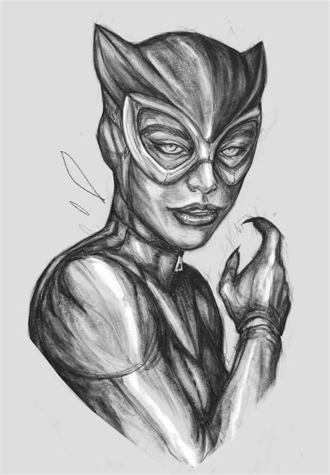 Catwoman Drawings In Pencil