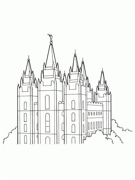 Temple Coloring Page - Coloring Home