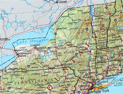 New York State Highway Map Printable Map