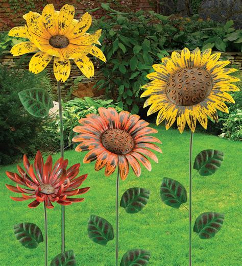 Shop our range of metal garden stakes at warehouse prices from quality brands. Giant Rustic Flower Stakes Sunflower Daisy Marigold Mum