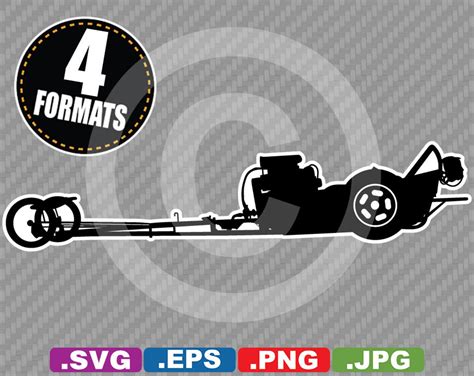 Old School Dragster Clip Art Image Svg Cutting File Plus Eps Etsy