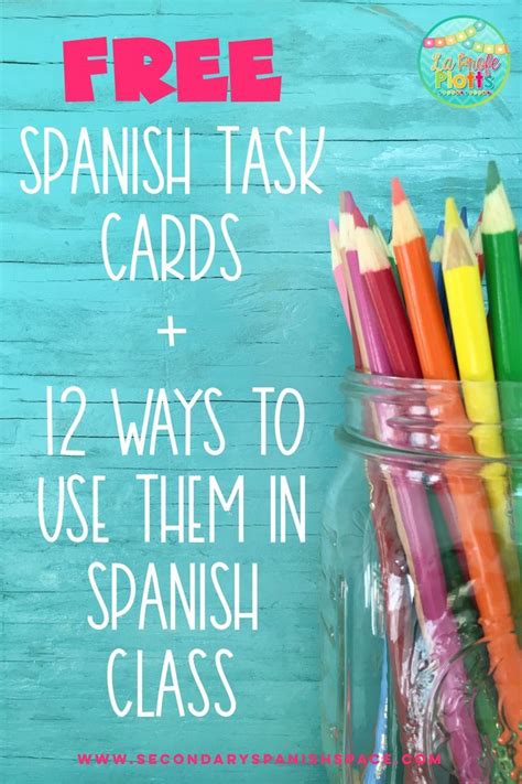 Free Spanish Task Card Sets And 12 Ideas For Using Them In Spanish