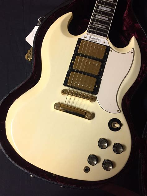 Gibson Sg Custom White Sold Jimmy Wallace Guitars