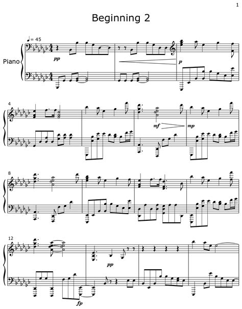 Beginning 2 Sheet Music For Piano