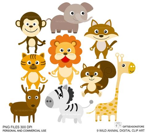 37 Clipart Of Wild Animals Image Temal