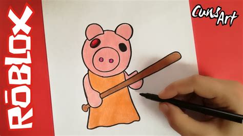 Como Dibujar Y Colorear A Piggy De Roblox Dibujos De Roblox Youtube