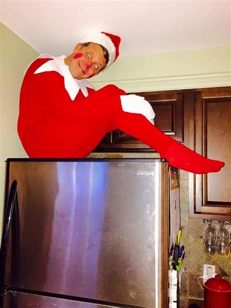 this dad s real life elf on the shelf photos are hilariously creepy funny christmas cards elf