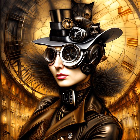 5d Steampunk Catwoman Graphic · Creative Fabrica