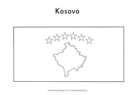 More images for kosovo flagge zum ausmalen » Kosovo Flag Colouring Page