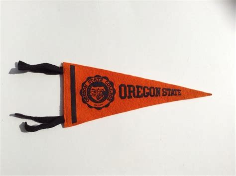 Oregon State University College Pennant Flag Vintage Pennant Flag