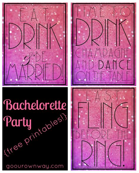 Free Printable Bachelorette Signs
