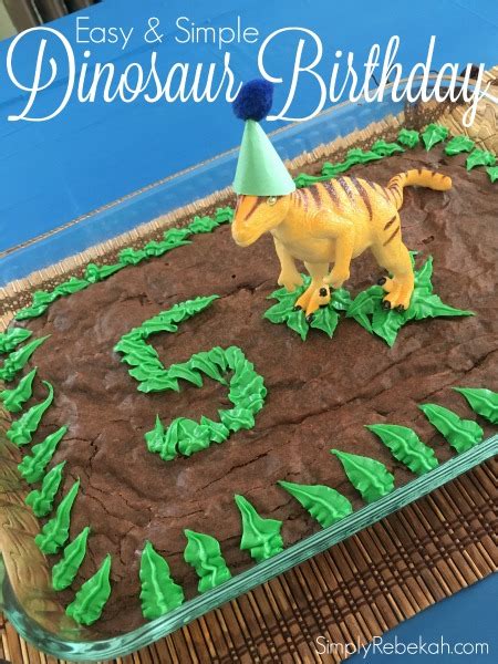 Easy And Simple Dinosaur Birthday Party Simply Rebekah
