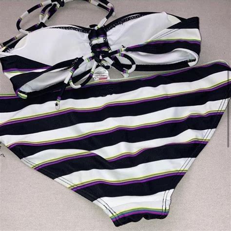 Ocean Pacific Bandeau Style Bikini Set Black And Depop
