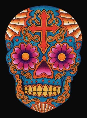 Dia Skull By Lil Chris Canvas Giclee Art Print Day Of The Dead In 2020