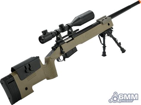 MmProShop PDI Custom Upgraded USMC M A Bolt Action Airsoft Sniper Rifle Model Tan Gun