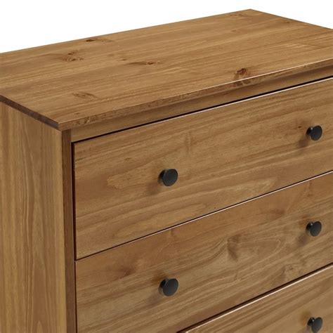 4 Drawer Solid Wood Dresser In Caramel Homesquare