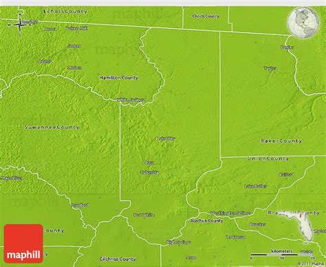 Physical 3d Map Of Columbia County