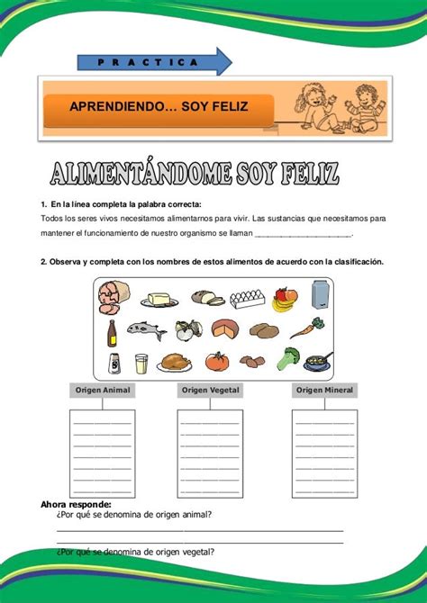 Sesion De Aprendizaje Los Alimentos Para Segundo Grado De Primaria