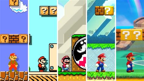 Evolution Of First Levels In Mario Games 1985 2020 Youtube