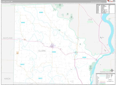 Clark County Mo Wall Map Premium Style By Marketmaps
