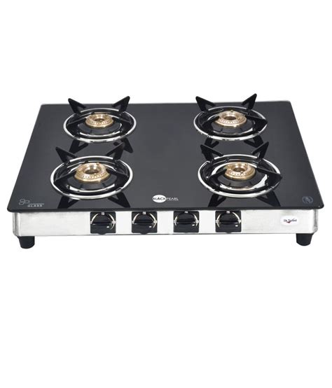 Download transparent stove png for free on pngkey.com. Black Pearl PNG Four Burner Glass Top Gas Stove Price in ...