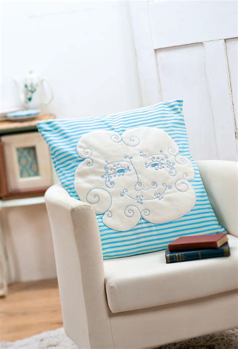 striped cloud shaped cushions free sewing patterns sew magazine