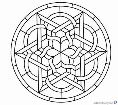Celtic Coloring Stained Pages Glass Knot Round